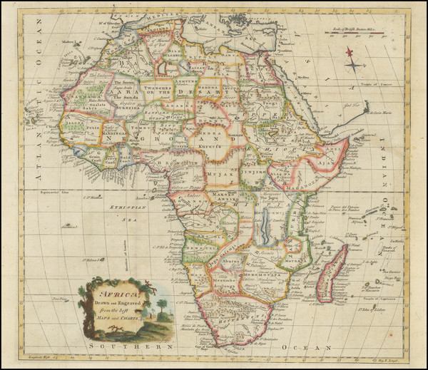 73-Africa Map By Thomas Kitchin