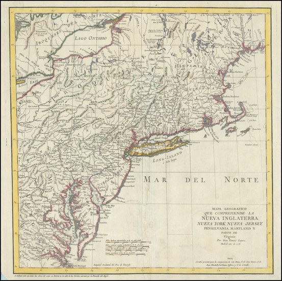 49-United States and American Revolution Map By Tomás López