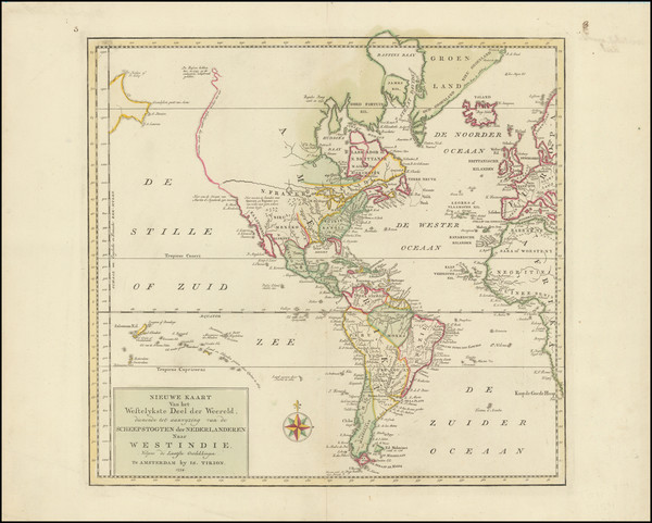 59-America Map By Isaak Tirion