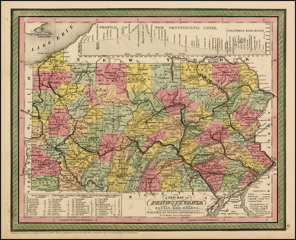 49-Mid-Atlantic Map By Samuel Augustus Mitchell