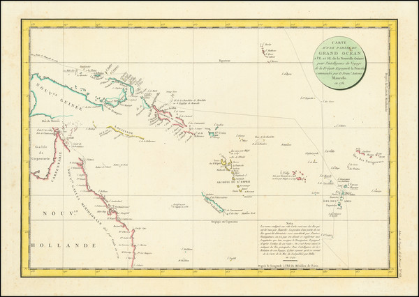 78-Australia and Other Pacific Islands Map By Jean Francois Galaup de La Perouse