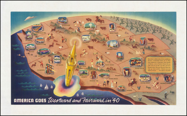 19-Southwest, Pacific Northwest and San Francisco & Bay Area Map By Cornelius Sampson