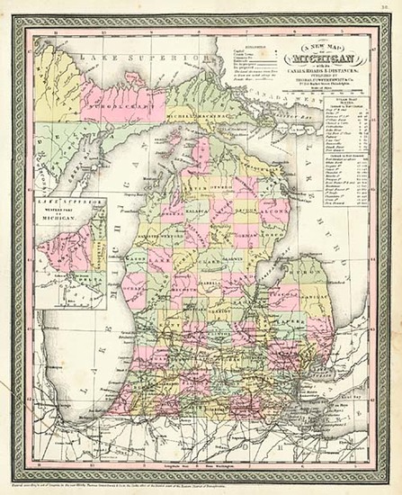83-Midwest Map By Thomas, Cowperthwait & Co.