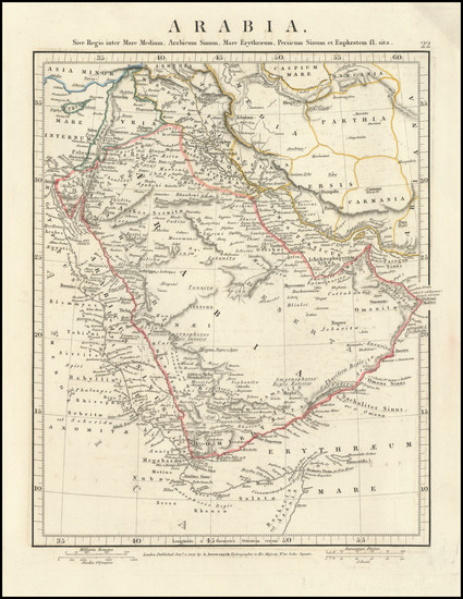 64-Arabian Peninsula Map By Aaron Arrowsmith