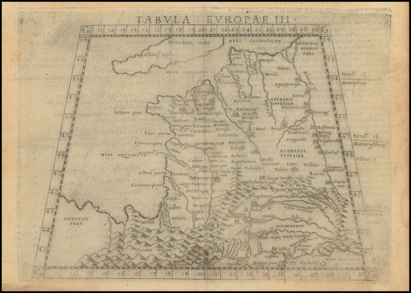 68-France Map By Girolamo Ruscelli