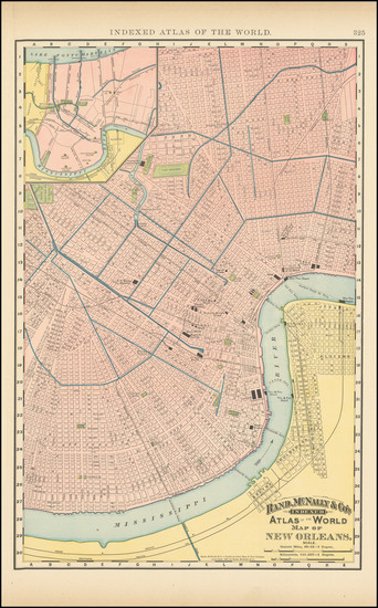 78-New Orleans Map By Rand McNally & Company