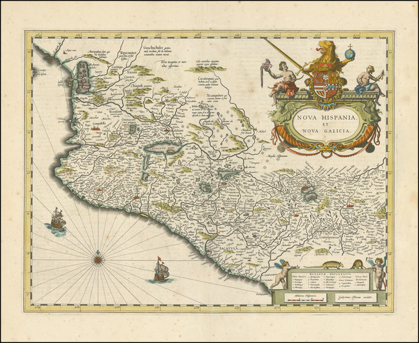 84-Mexico Map By Willem Janszoon Blaeu