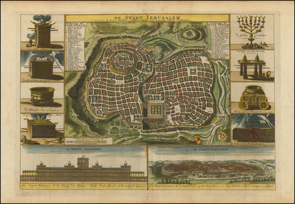 68-Jerusalem Map By R&J Wetstein