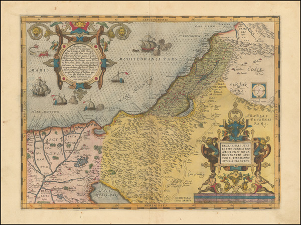 40-Holy Land Map By Abraham Ortelius