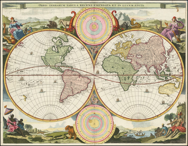 15-World and California as an Island Map By Hendrick Keur