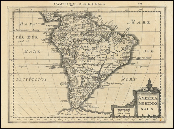 52-South America Map By Johannes Cloppenburg