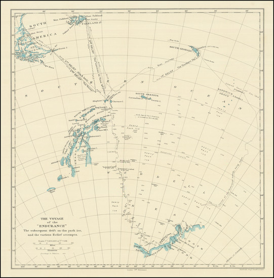 74-Polar Maps Map By Stanford's Geographical Establishment