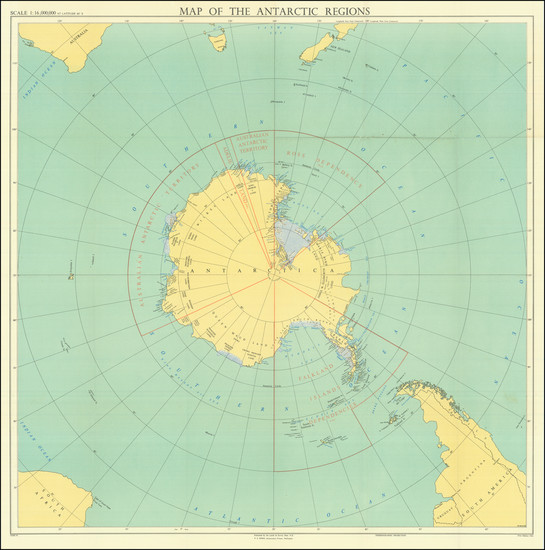 19-Southern Hemisphere and Polar Maps Map By New Zealand Survey