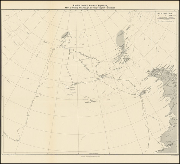 61-Polar Maps, Argentina and Chile Map By Scottish Geographical Magazine