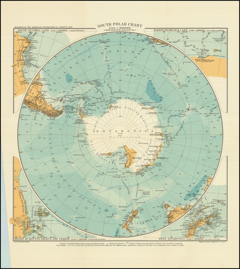 12-Polar Maps Map By Hans Fischer / American Geographical Society