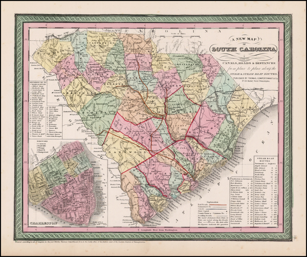 87-Southeast Map By Thomas, Cowperthwait & Co.