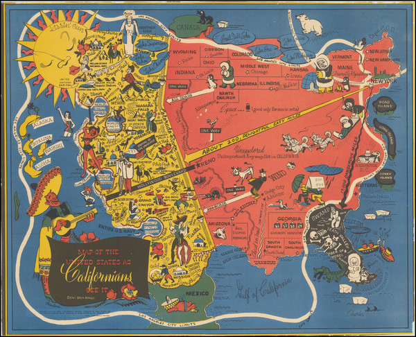 90-Pictorial Maps and California Map By Oren Arnold