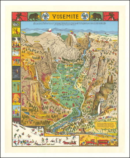 17-Pictorial Maps and Yosemite Map By Jo Mora