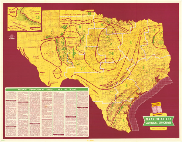 65-Texas Map By The Oil and Gas Journal
