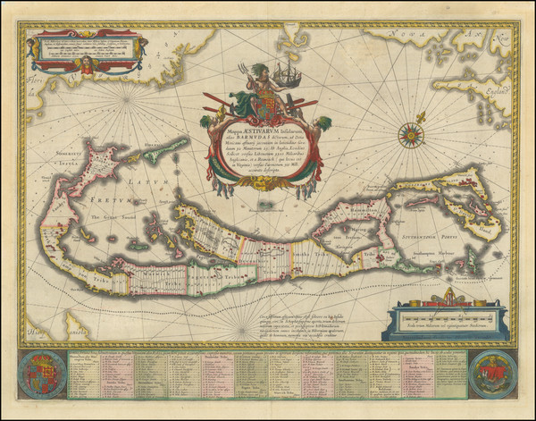57-Bermuda Map By Willem Janszoon Blaeu