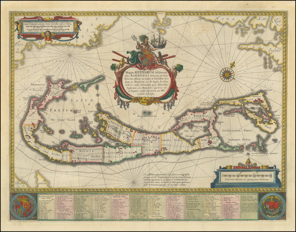 45-Bermuda Map By Willem Janszoon Blaeu