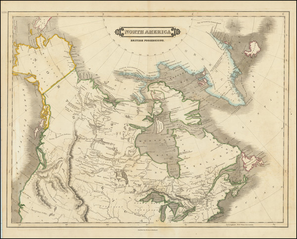 30-Polar Maps, Alaska and Canada Map By Daniel Lizars