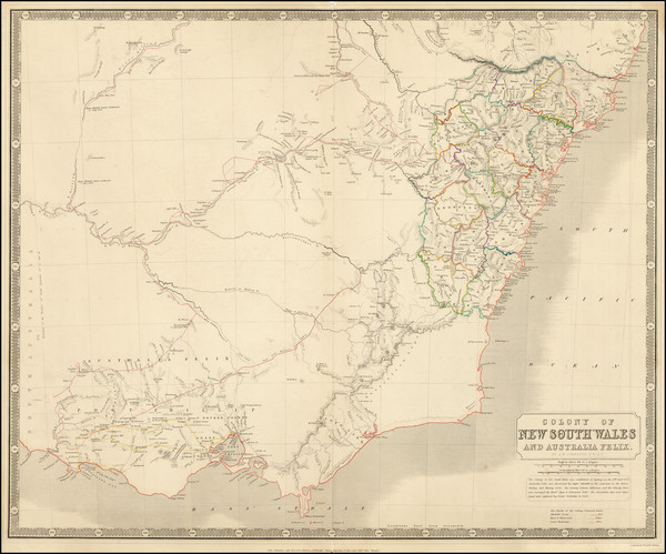 92-Australia Map By W. & A.K. Johnston