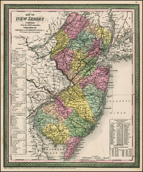 5-Mid-Atlantic Map By Thomas, Cowperthwait & Co.