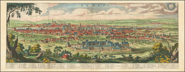 8-Paris and Île-de-France Map By Matthaus Merian