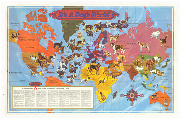 86-World and Pictorial Maps Map By Langeneckert / Ralston Purina Company