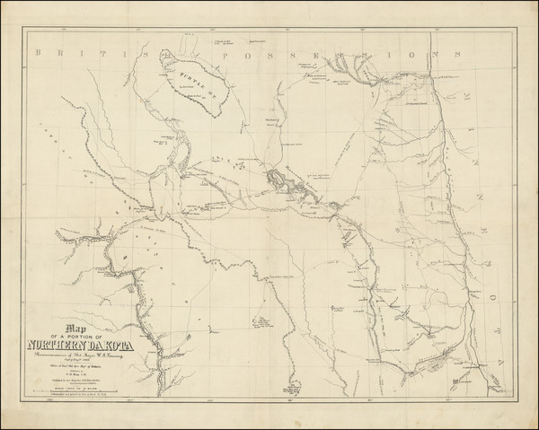 86-Minnesota and North Dakota Map By William J. Twining / Rice & Reed