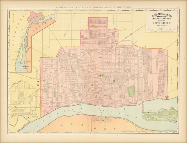 33-Michigan Map By Rand McNally & Company