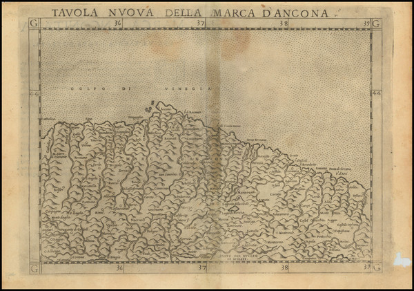 62-Northern Italy Map By Girolamo Ruscelli