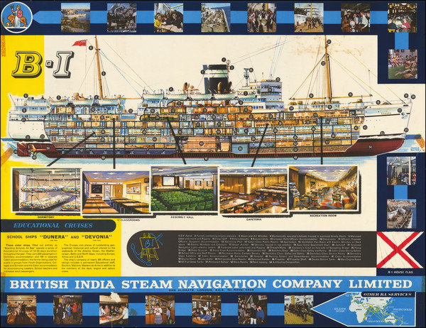 33-Curiosities Map By John S. Smith  &  British India Steam Navigation Company