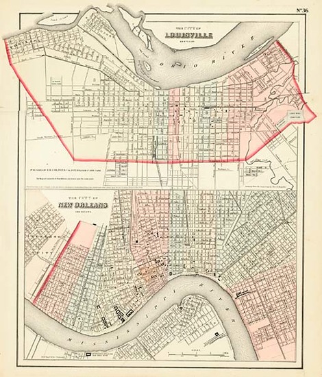 22-South and Midwest Map By Joseph Hutchins Colton