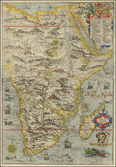 89-Africa, South Africa and African Islands, including Madagascar Map By Filippo Pigafetta / John 