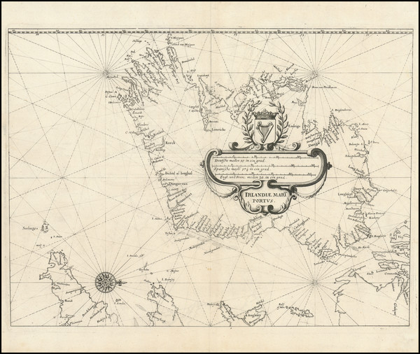 3-Ireland Map By Matthaus Merian