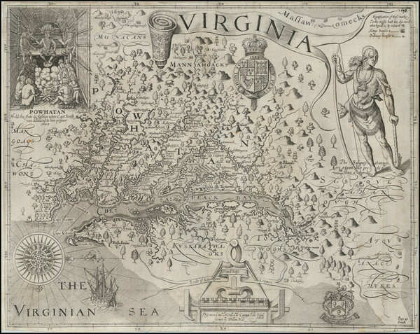 16-Mid-Atlantic, Delaware, South, Southeast and Virginia Map By John Smith