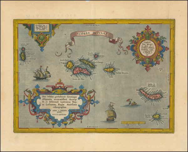 43-Azores Map By Abraham Ortelius