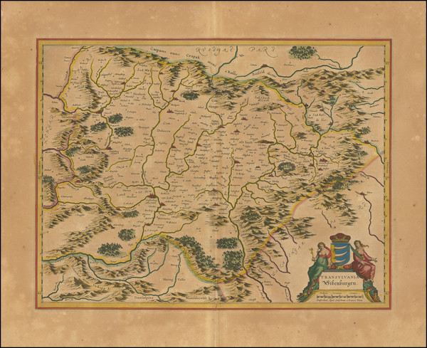 84-Romania Map By Willem Janszoon Blaeu  &  Johannes Blaeu