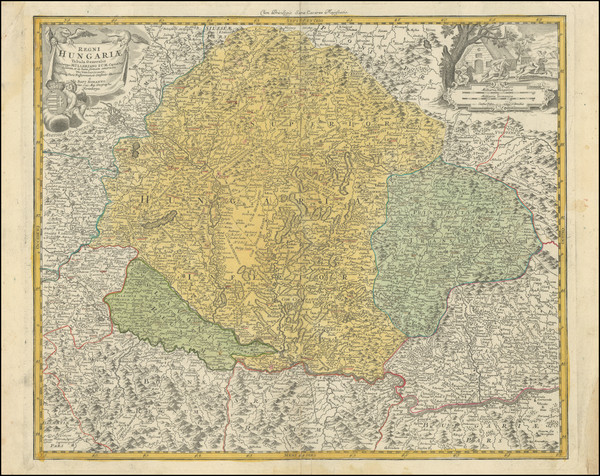 71-Hungary and Romania Map By Johann Baptist Homann