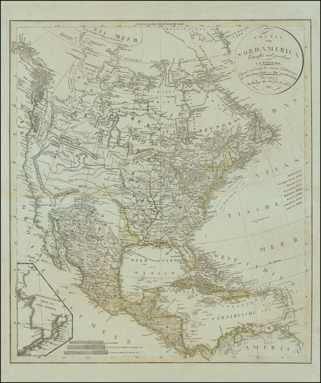 65-North America Map By Christian Gottlieb Reichard