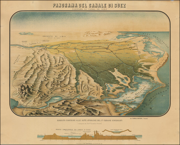 95-France and Egypt Map By Imp. Thomas & Conferon