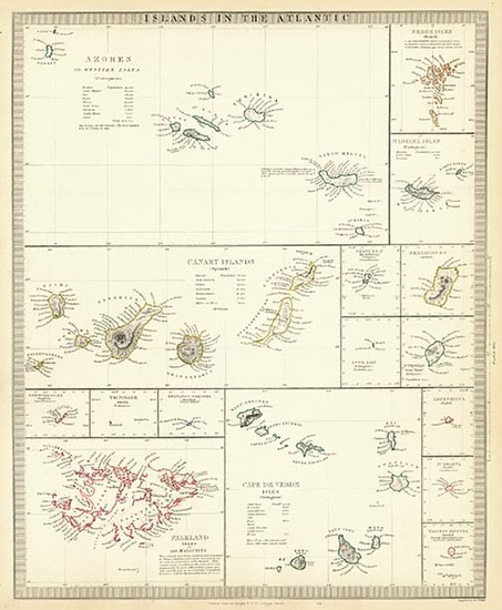 28-World, Atlantic Ocean, Europe, British Isles and Balearic Islands Map By SDUK