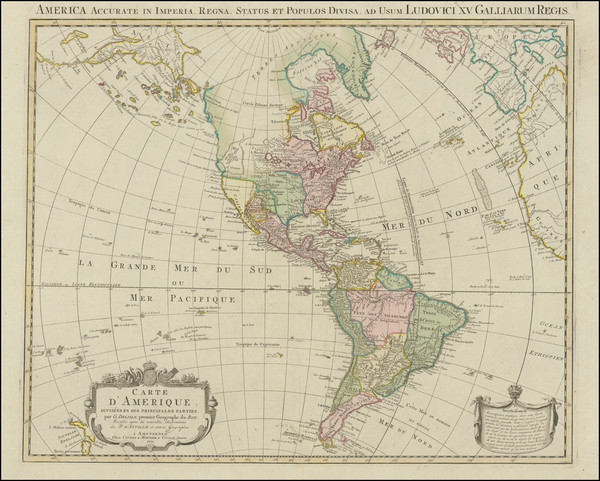 52-America Map By Johannes Covens  &  Cornelis Mortier  &  J. Covens & Zoon