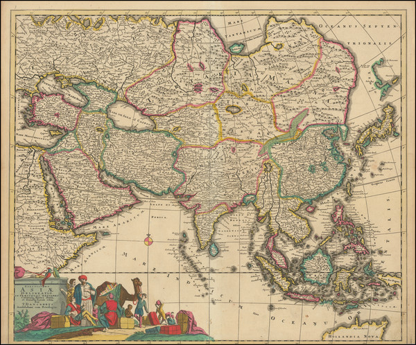 82-Asia Map By Theodorus I Danckerts