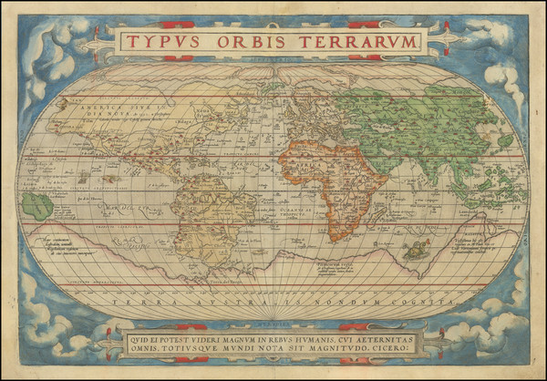 91-World Map By Abraham Ortelius