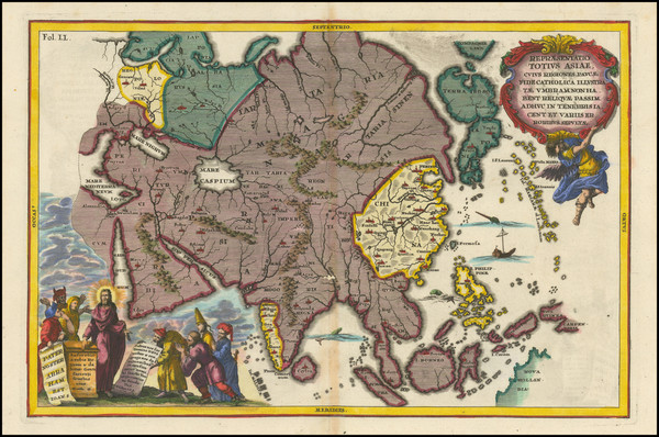 37-Asia Map By Heinrich Scherer
