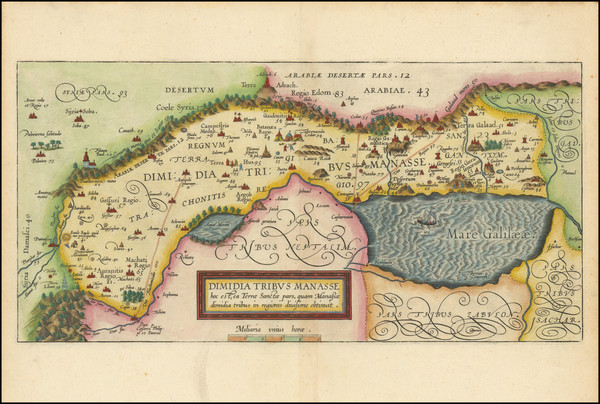 98-Holy Land Map By Christian van Adrichom