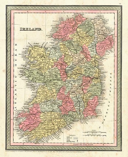 53-Europe and British Isles Map By Thomas, Cowperthwait & Co.